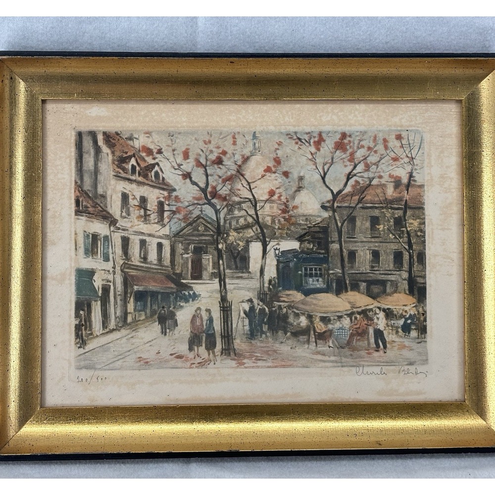 Charles Blondin Print Framed Mid Century Paris France Pencil Signed 200/500